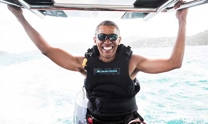 Obama Kitesurfing